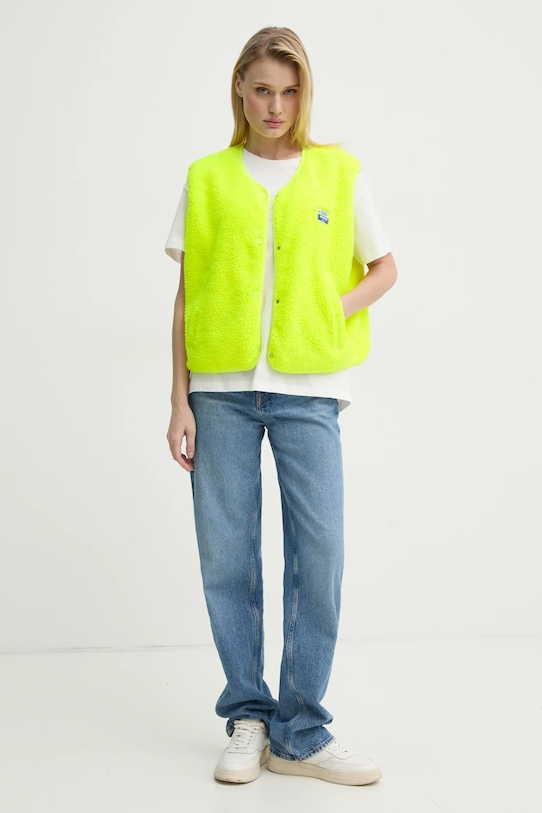 American Vintage vestă HOK16BE25 verde SS25