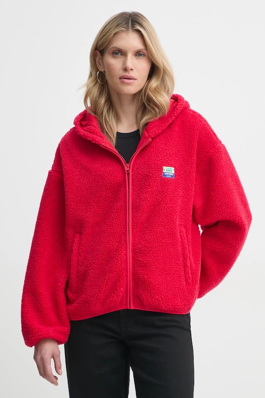 American Vintage bluza z kapturem czerwony HOK16EE25