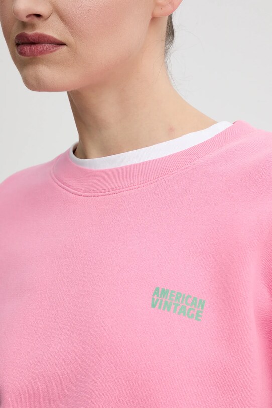 American Vintage bluza IZU03AE25 różowy
