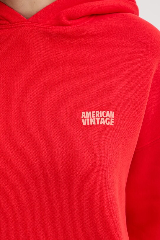 American Vintage bluza IZU03DE25 czerwony