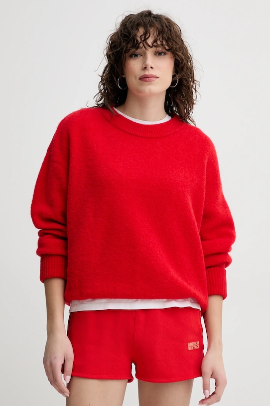 American Vintage maglione in lana lana rosso VITO18EE25