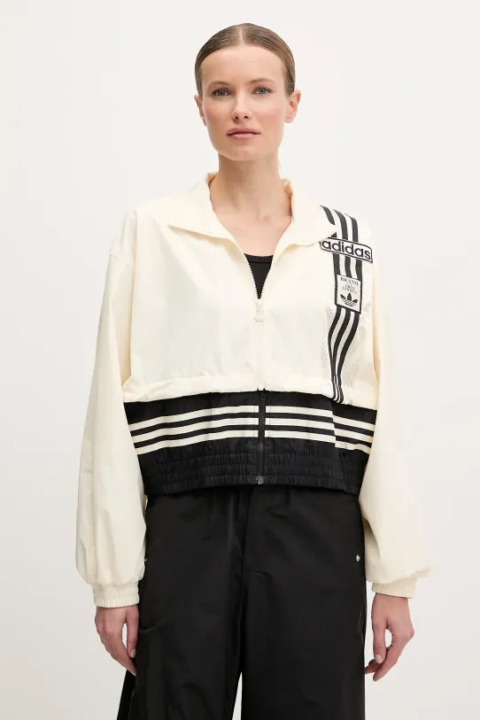 adidas Originals geacă Woven Track Top cu captuseala bej JD0096