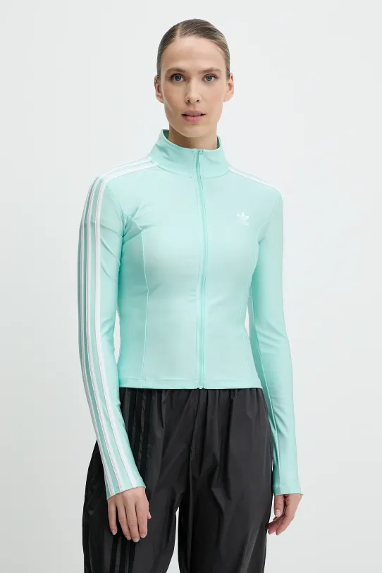 adidas Originals bluza 3-Stripes aplikacja turkusowy JC5579