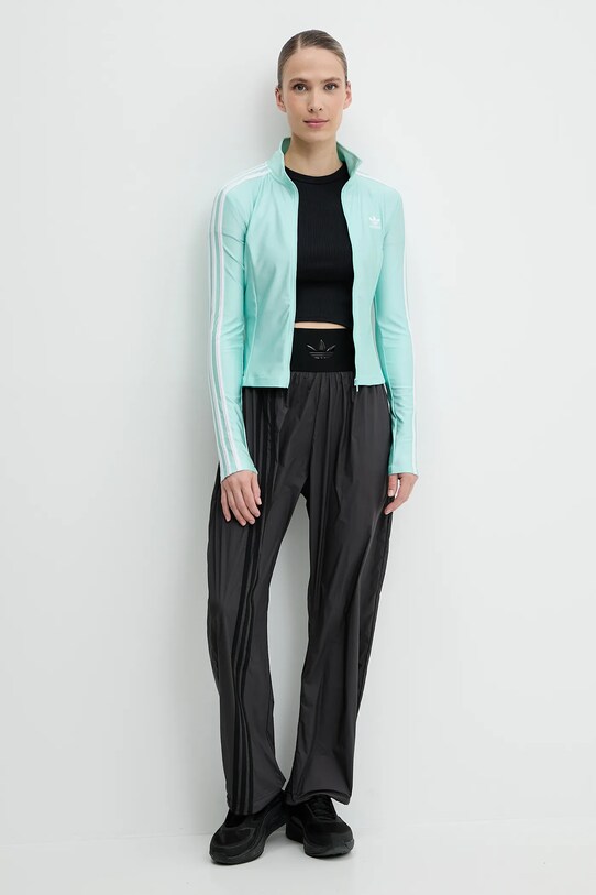 adidas Originals bluza 3-Stripes JC5579 turkusowy SS25