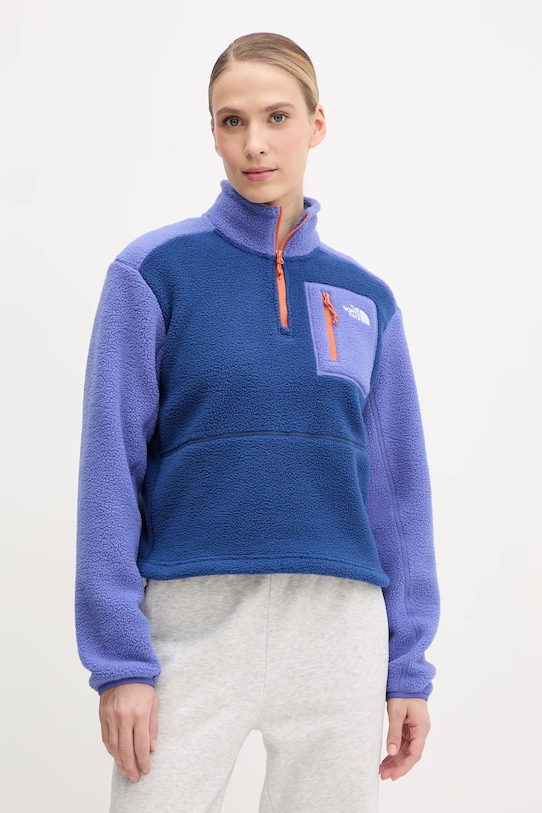 The North Face felpa in pile Yumiori senza blu navy NF0A8843BU41