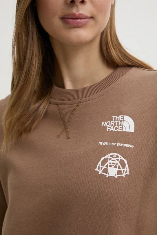 The North Face hanorac de bumbac Outdoor Graphic NF0A8C246IH1 maro