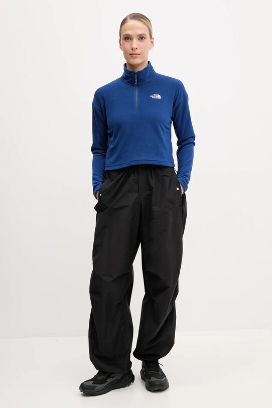 The North Face bluza sportowa 100 Glacier Cropped NF0A855ND1R1 granatowy SS25