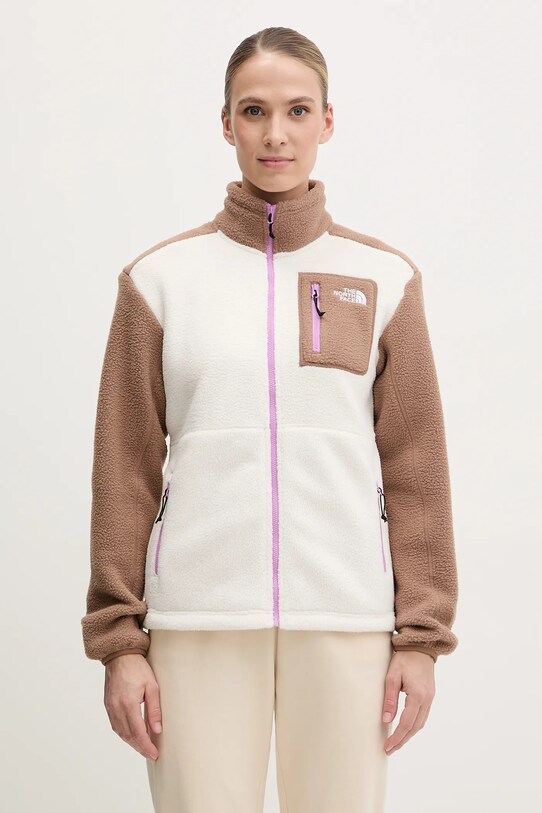 The North Face bluza polarowa Yumiori bez kaptura brązowy NF0A88425K91