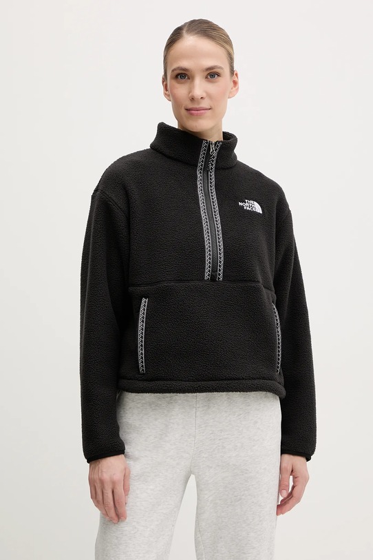 Суичър The North Face TNF Fleeski щампа черен NF0A88Z3KX71