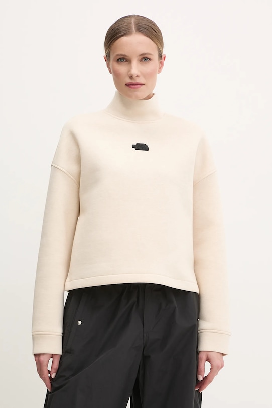 The North Face felső Relaxed melanzs bézs NF0A89C1QMO1