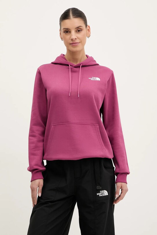 Mikina The North Face Simple Dome s kapucí růžová NF0A89EY6EO1