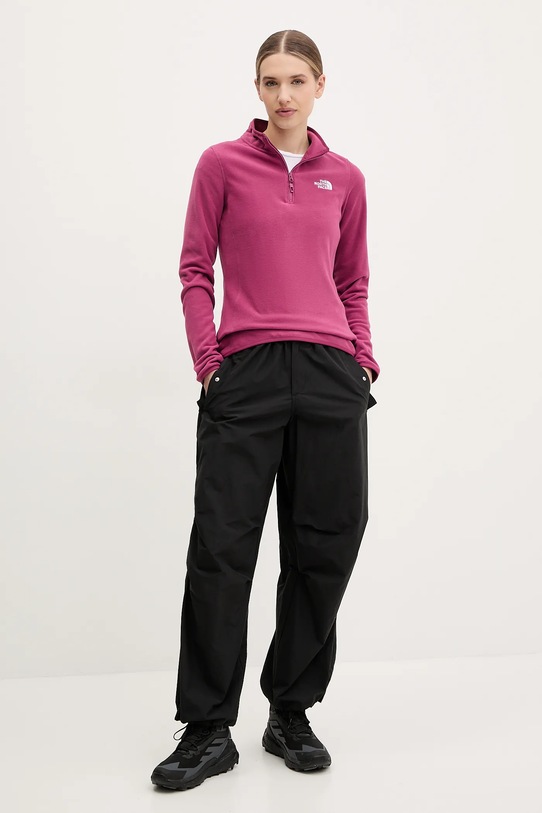 The North Face bluza sportowa 100 Glacier NF0A855M6EO1 różowy SS25