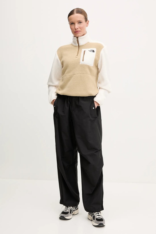 The North Face felpa in pile Yumiori NF0A88433CG1 verde SS25