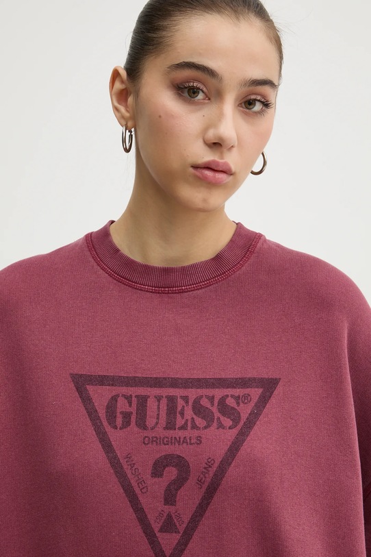 Бавовняна кофта Guess Originals бордо W5RQ14.K68I1