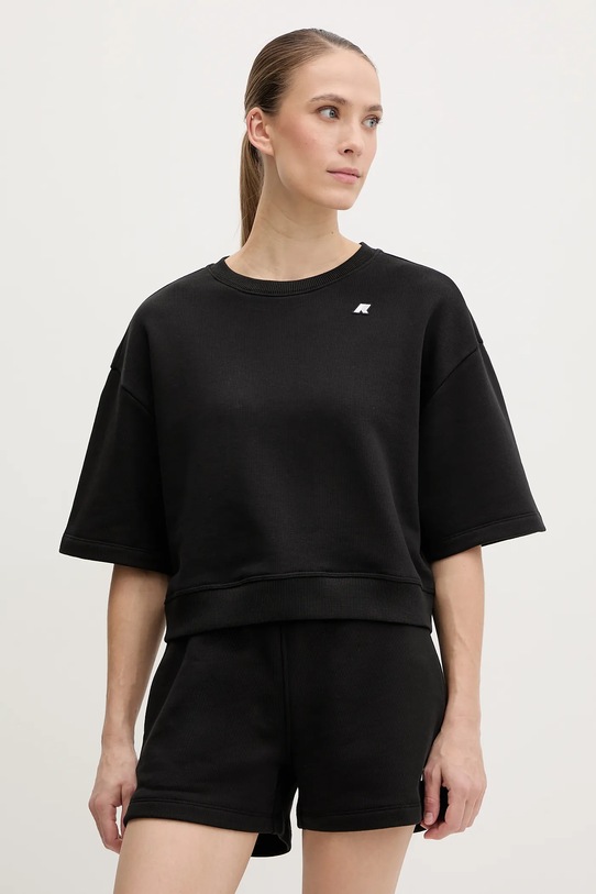 Mikina K-Way bez kapuce černá K7127ZW