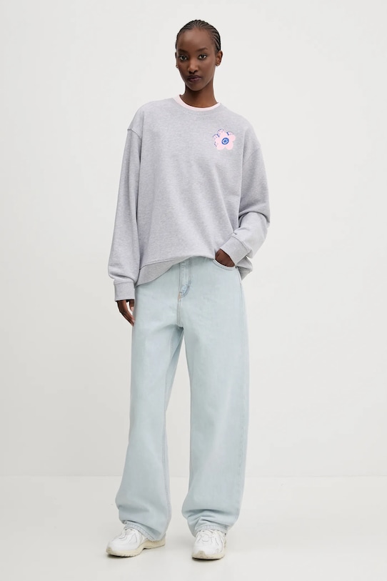 Памучен суичър Hugo Blue 50537246 сив SS25