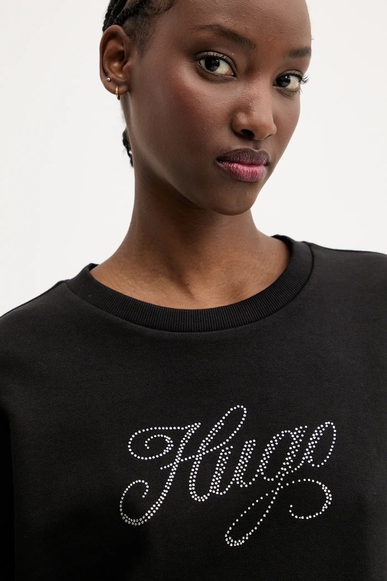 Hugo Blue bluza bawełniana czarny 50537246