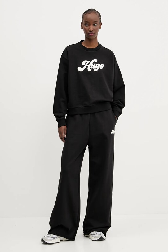 HUGO bluza 50541169 negru SS25
