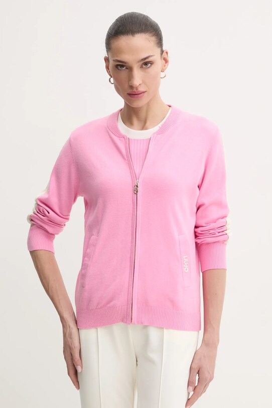 Liu Jo cardigan con aggiunta di lana rosa TA5026.MS025