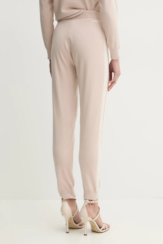 Îmbrăcăminte Liu Jo pantaloni de trening cu amestec de lână TA5027.MS025 bej