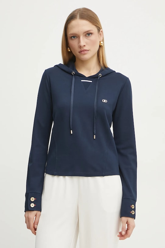 Liu Jo bluza z kapturem granatowy TA5040.JS182