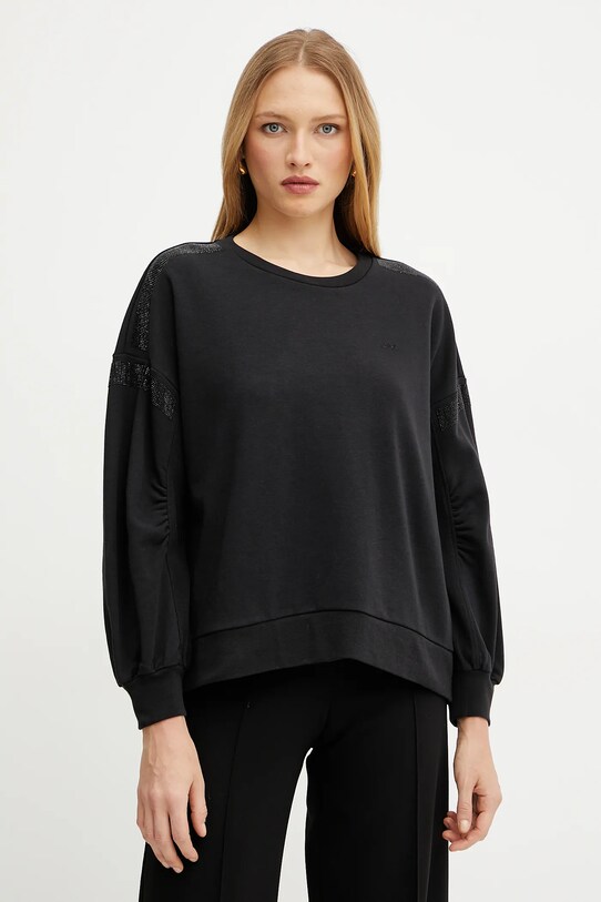 Liu Jo bluza aplikacja czarny TA5048.FS000