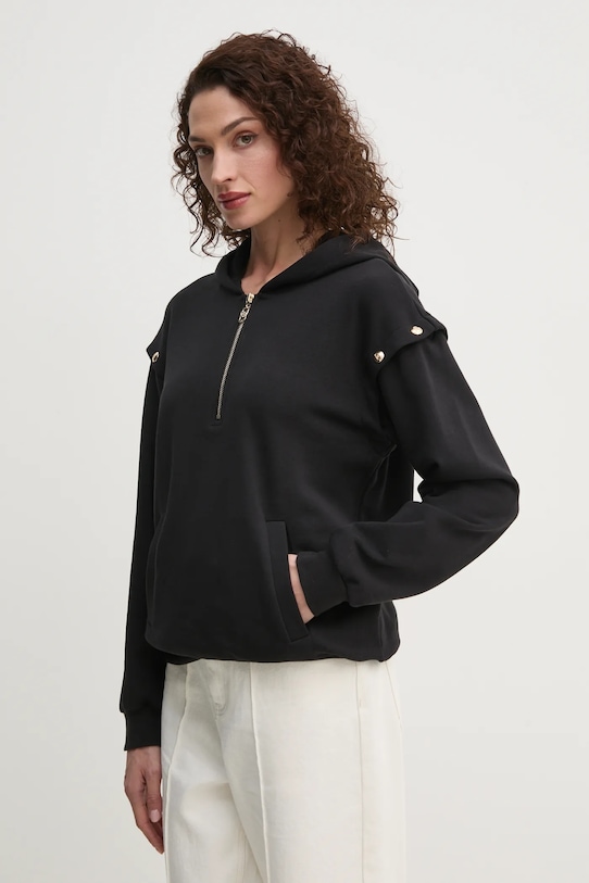 Liu Jo bluza z kapturem czarny TA5049.FS000