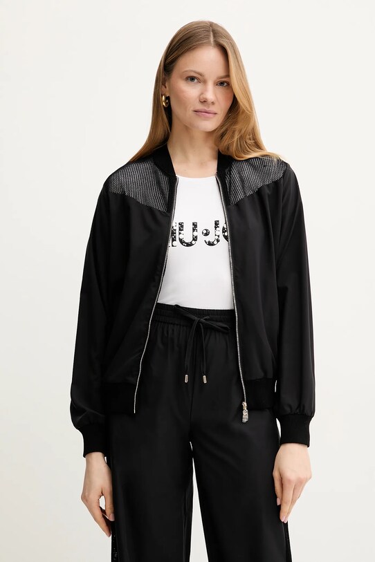 Mikina Liu Jo bez kapuce černá TA5071.T2900