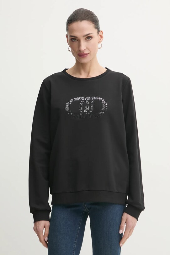 Liu Jo bluza aplikacja czarny TA5168.FS090