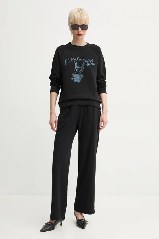 ZADIG&VOLTAIRE bluza bawełniana JWSS01650.11 czarny SS25