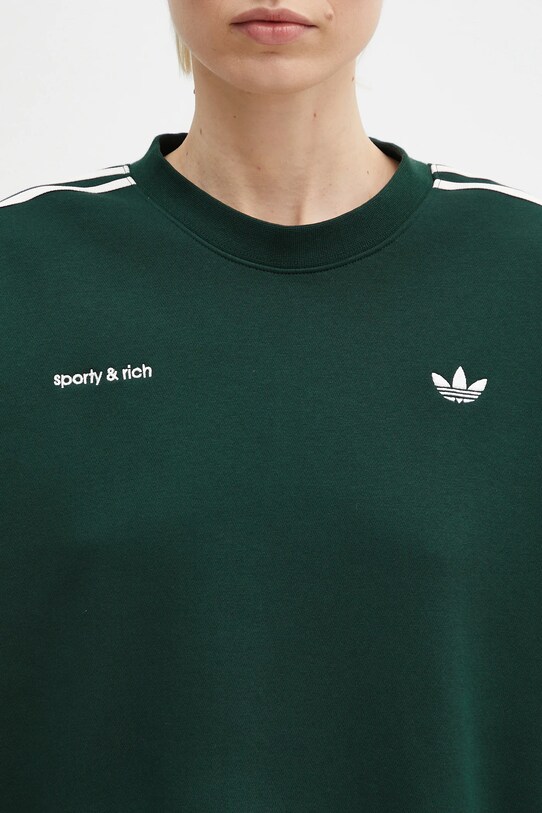 Mikina adidas Originals x Sporty & Rich Sweatshirt zelená JN5320
