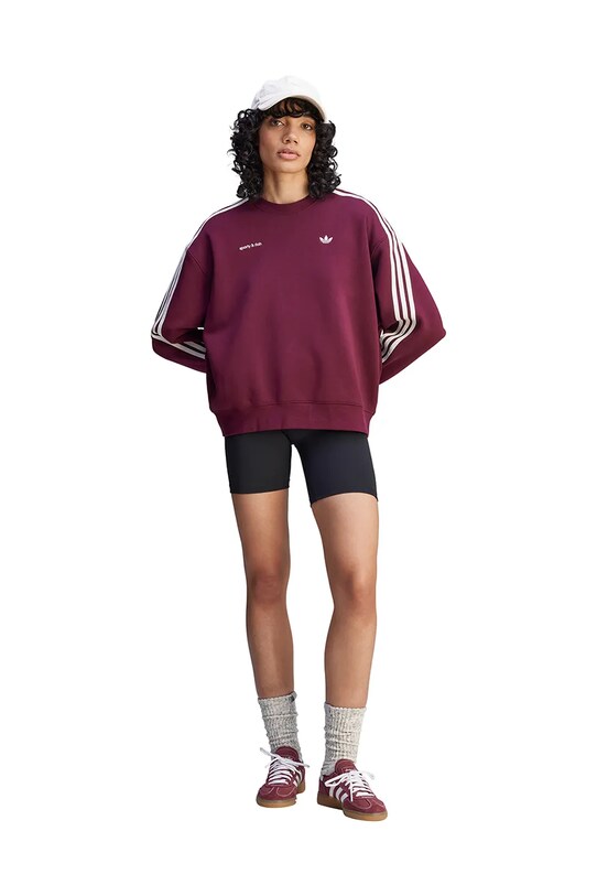 adidas Originals felpa x Sporty & Rich Sweatshirt granata JN5321
