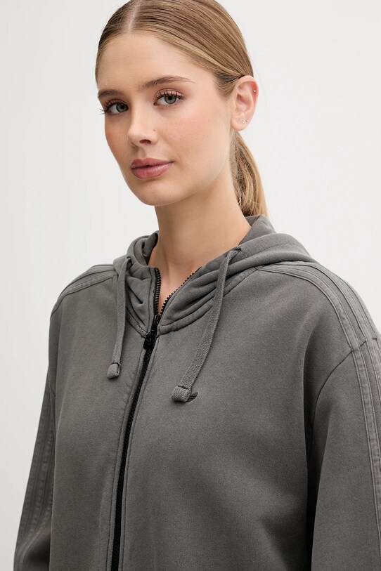 adidas Originals bluza bawełniana Wash Zip Hoodie szary JD0054