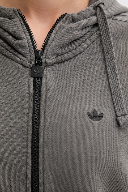adidas Originals bluza bawełniana Wash Zip Hoodie JD0054 szary