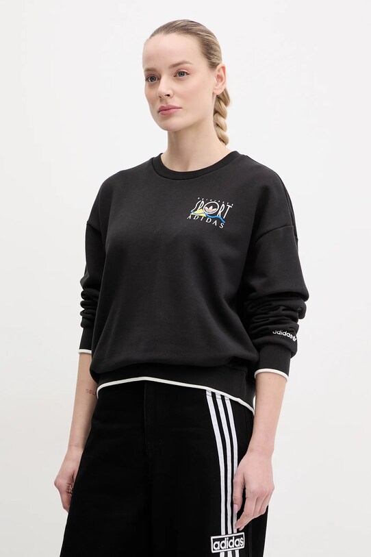 Одяг Бавовняна кофта adidas Originals Graphic Sweat JD1810 чорний