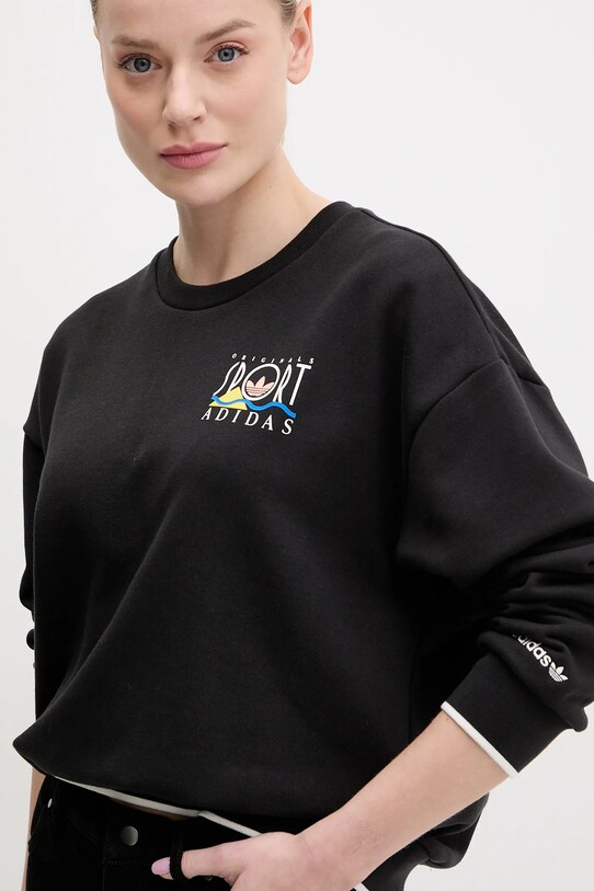Бавовняна кофта adidas Originals Graphic Sweat чорний JD1810
