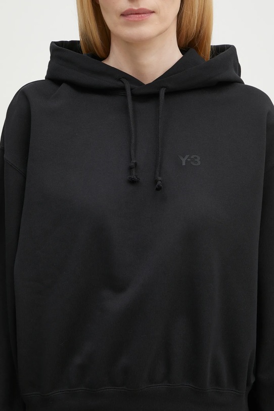 Хлопковая кофта Y-3 French Terry Boxy Hoodie чёрный JX7373