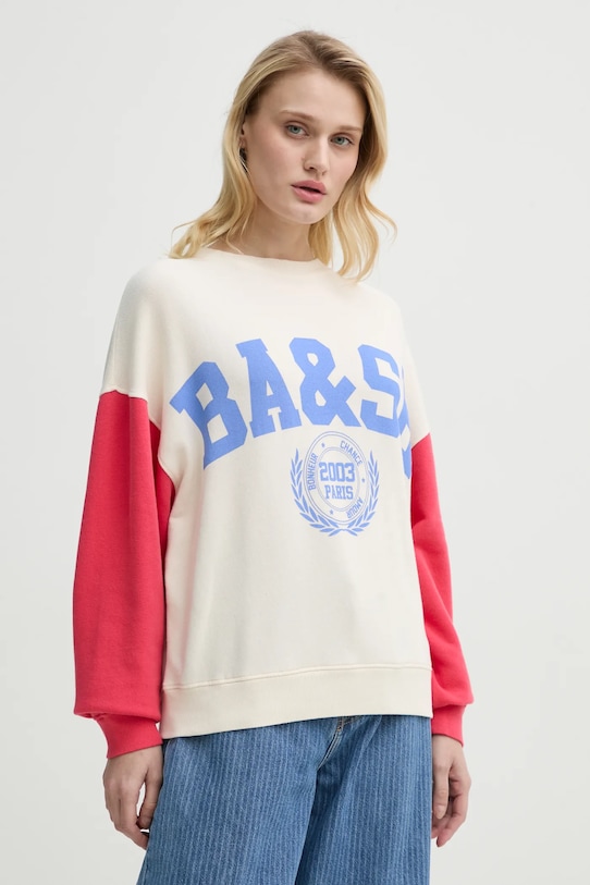 BA&SH bluza BENJAMIN z elastanem beżowy 1E25BENJ