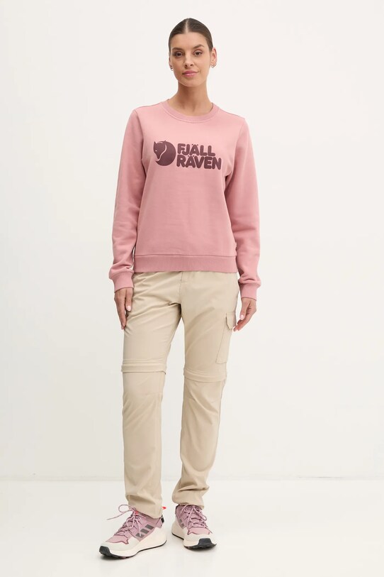 Fjallraven bluză trening Fjällräven Logo F84143 roz SS25