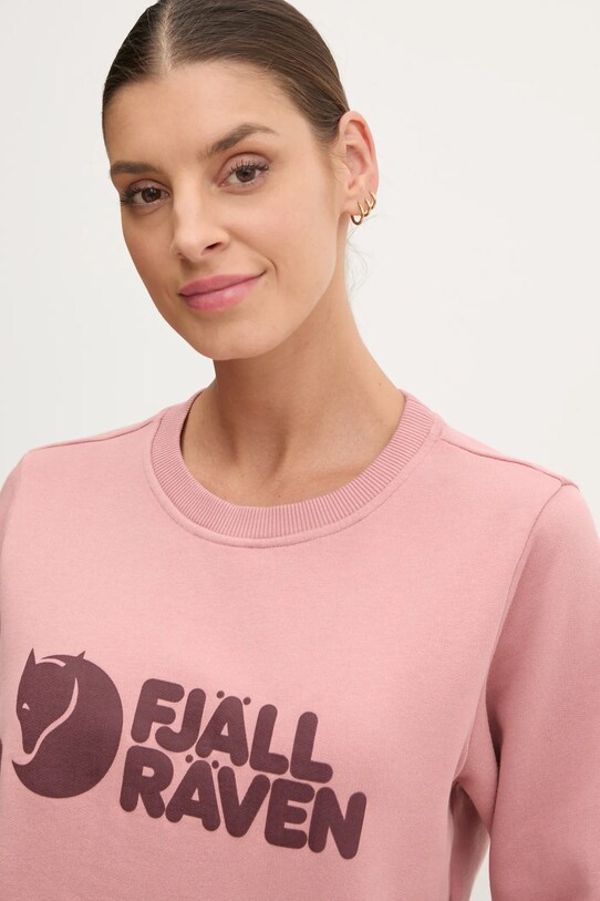 Tepláková mikina Fjallraven Fjällräven Logo ružová F84143