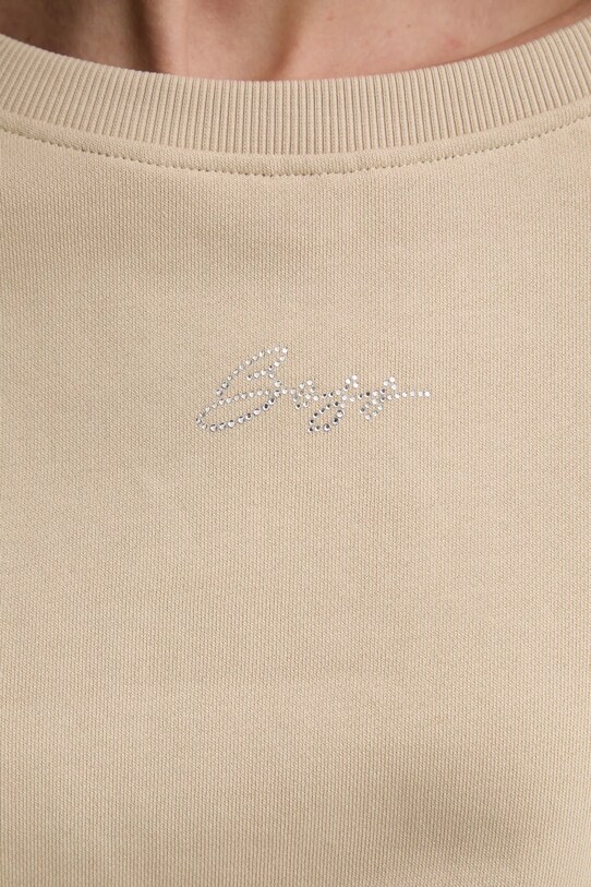 Bavlnená mikina BOSS Orange 50540962 béžová