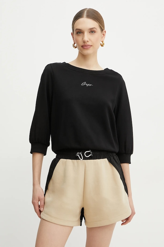 BOSS Orange bluza bawełniana aplikacja czarny 50540962