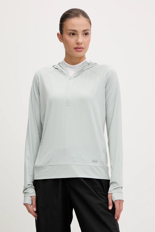 Спортивна кофта Helly Hansen Shine Solen з капюшоном бірюзовий 49576