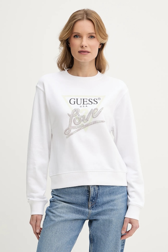 Guess bluza LOVE pozostałe biały W5GQ05.KB683