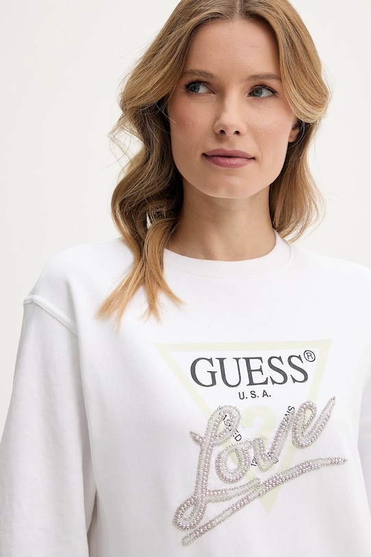 Odzież Guess bluza LOVE W5GQ05.KB683 biały