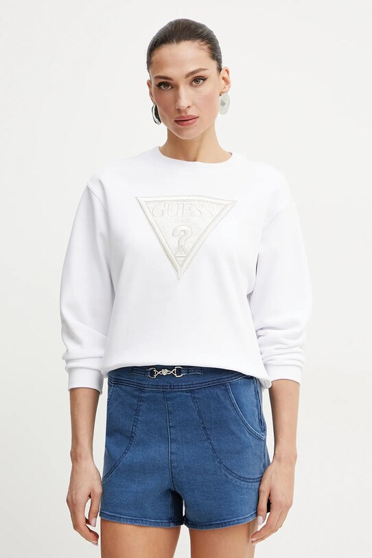 Guess bluza aplikacja biały W5GQ12.KBKM0