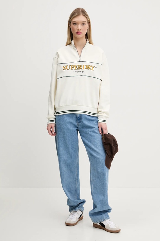 Mikina Superdry W2012253A.71D bílá SS25