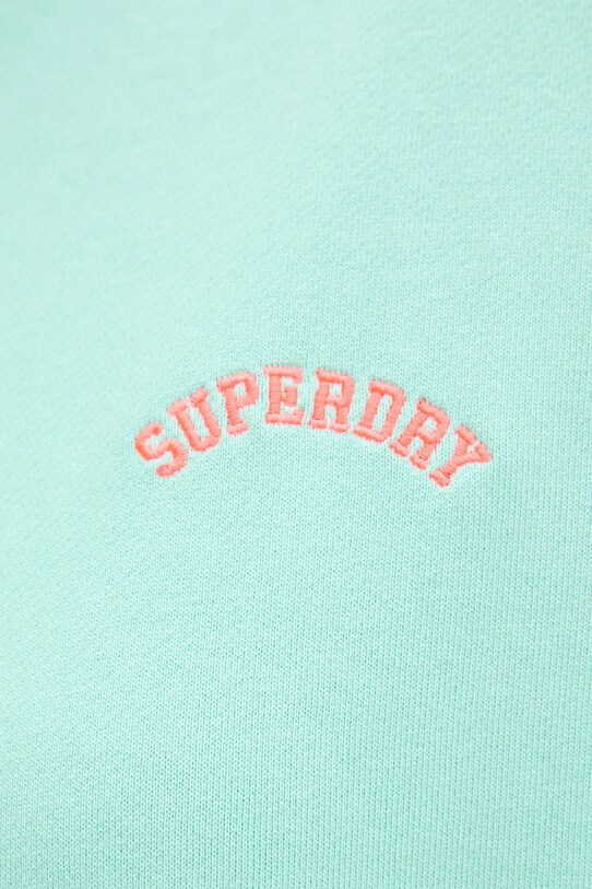 Βαμβακερή μπλούζα Superdry W2012281A.2MD τιρκουάζ