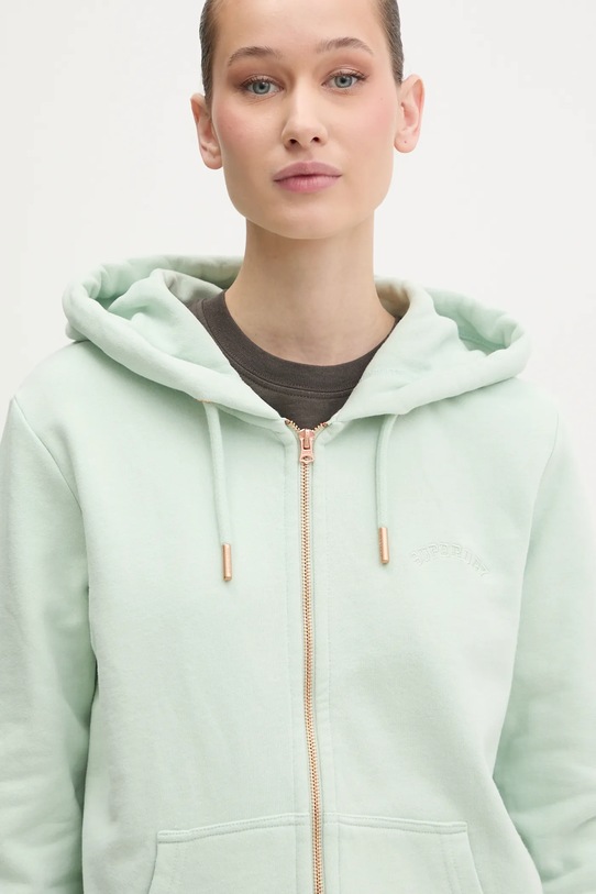 Βαμβακερή μπλούζα Superdry πράσινο W2012358A.1WM