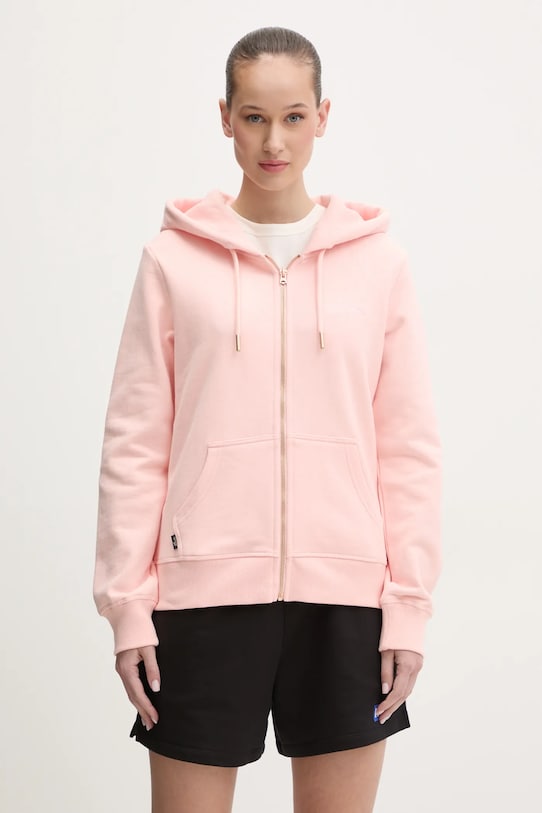 Superdry felpa in cotone con rosa W2012358A.2LY